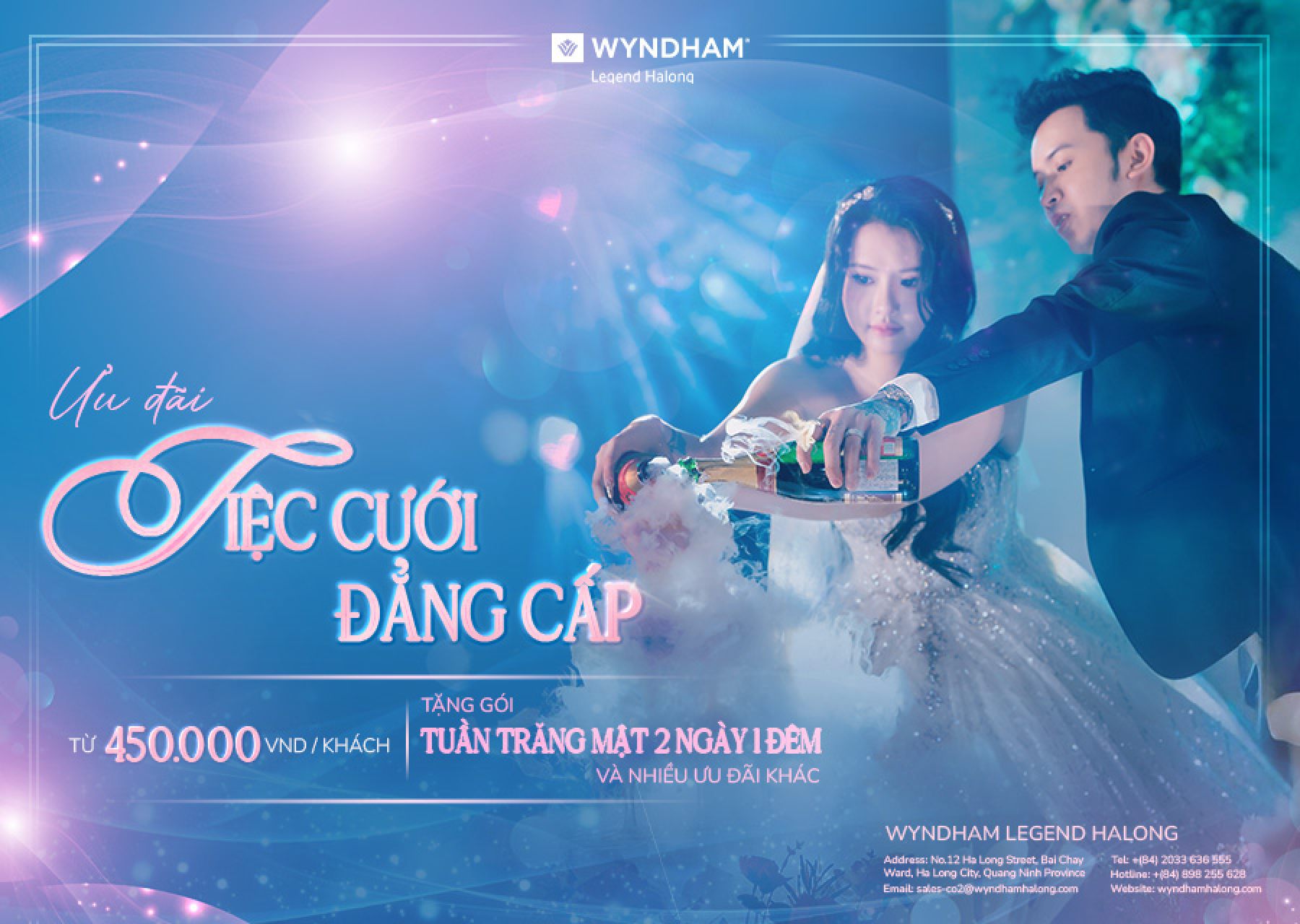 LUXURY WEDDING PROMOTION FROM 450,000 VND/GUEST - FREE 2 DAYS 1 NIGHT HONEYMOON PACKAGE